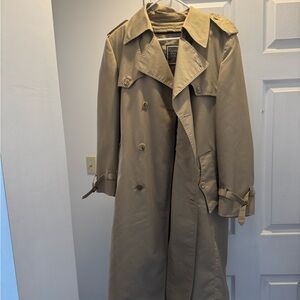 Christian Dior Trench Coat 40R Double Breasted Wool Jacket